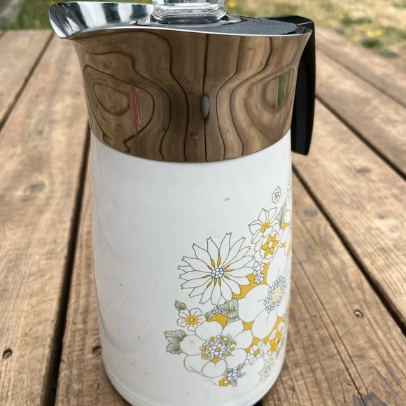 Corningware Purcolator Coffee Maker Floral Bouquet 1970's - Picture 4 of 14